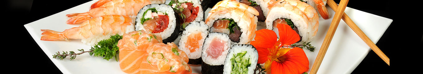 Buffet de sushis e sashimis
