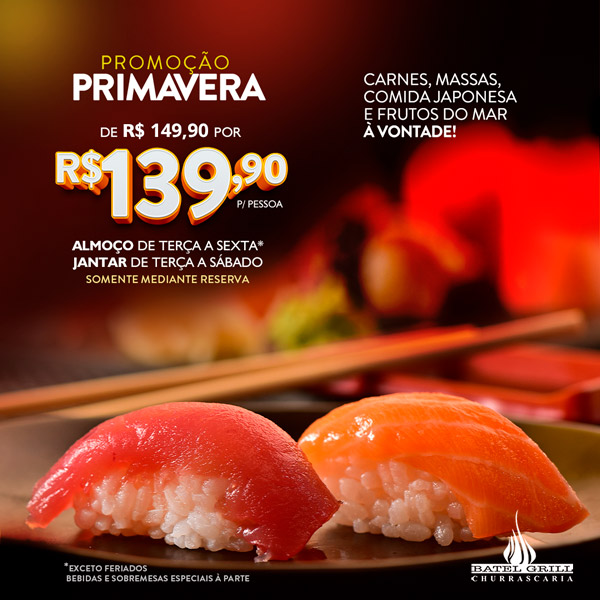 Promoção Primavera 139,90